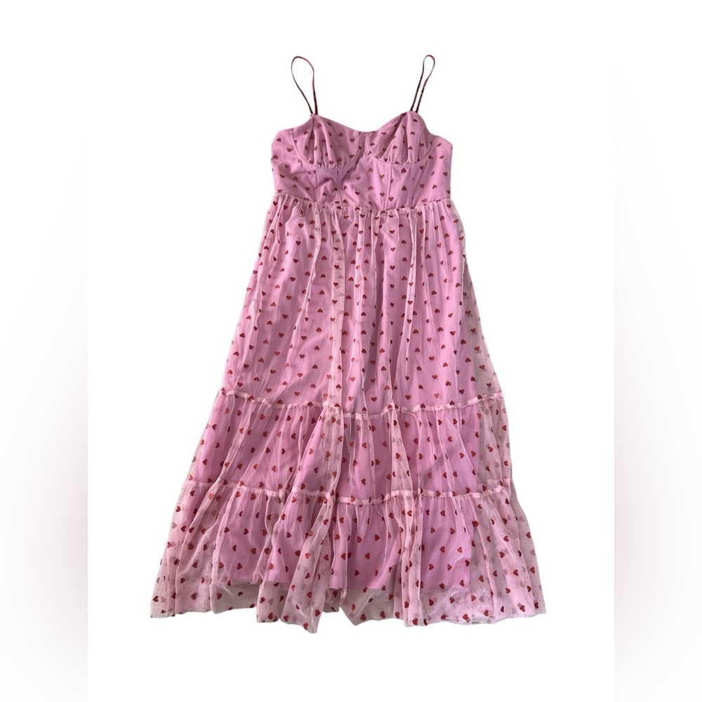 Betsey Johnson Pink Heart Midi Dress - Picture 2 of 7